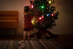 Pre-lit Trees with Multi Colored Lights