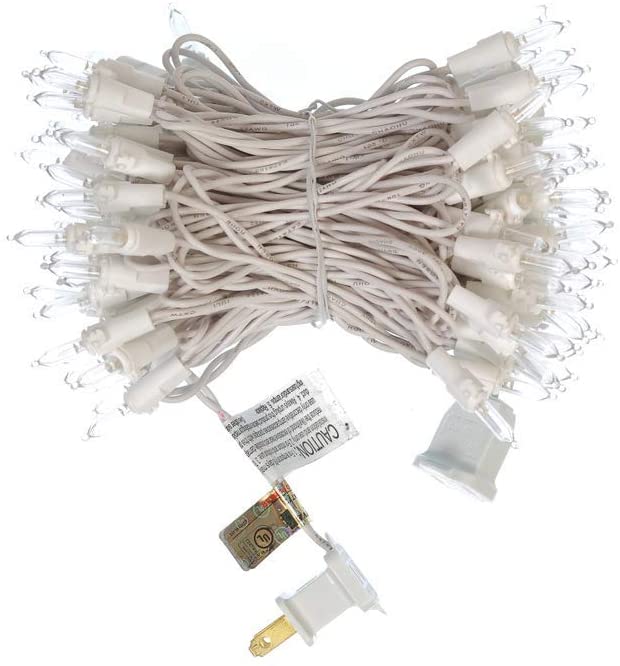 200 Clear LED Light String White Cord Indoor and Outdoor Use