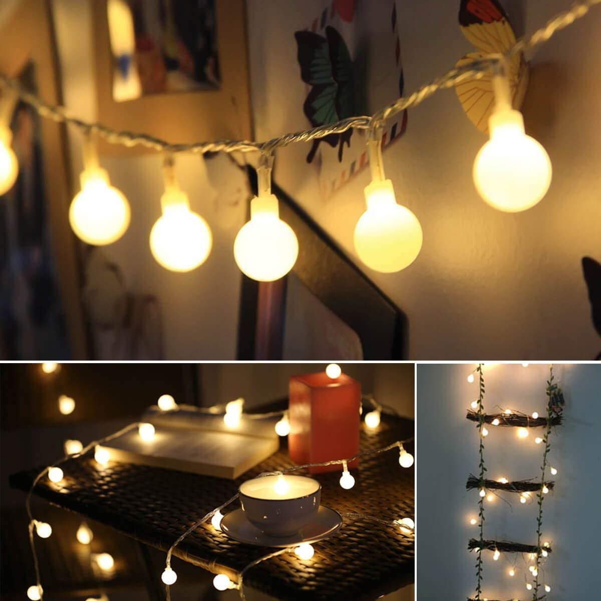 HOLIDAY STUFF 100 Led Globe Waterproof Fairy Lights Indoor Outdoor use Perfect for Wedding PartyChristmas Summer Patio