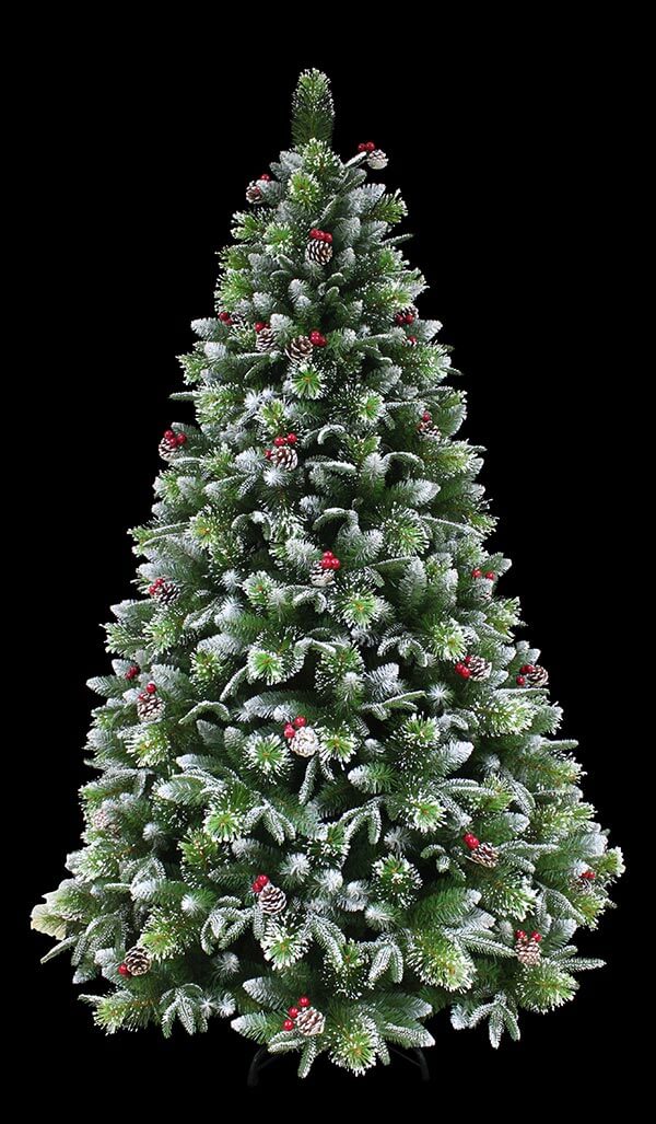 Super Full Flocked Pine Christmas Tree