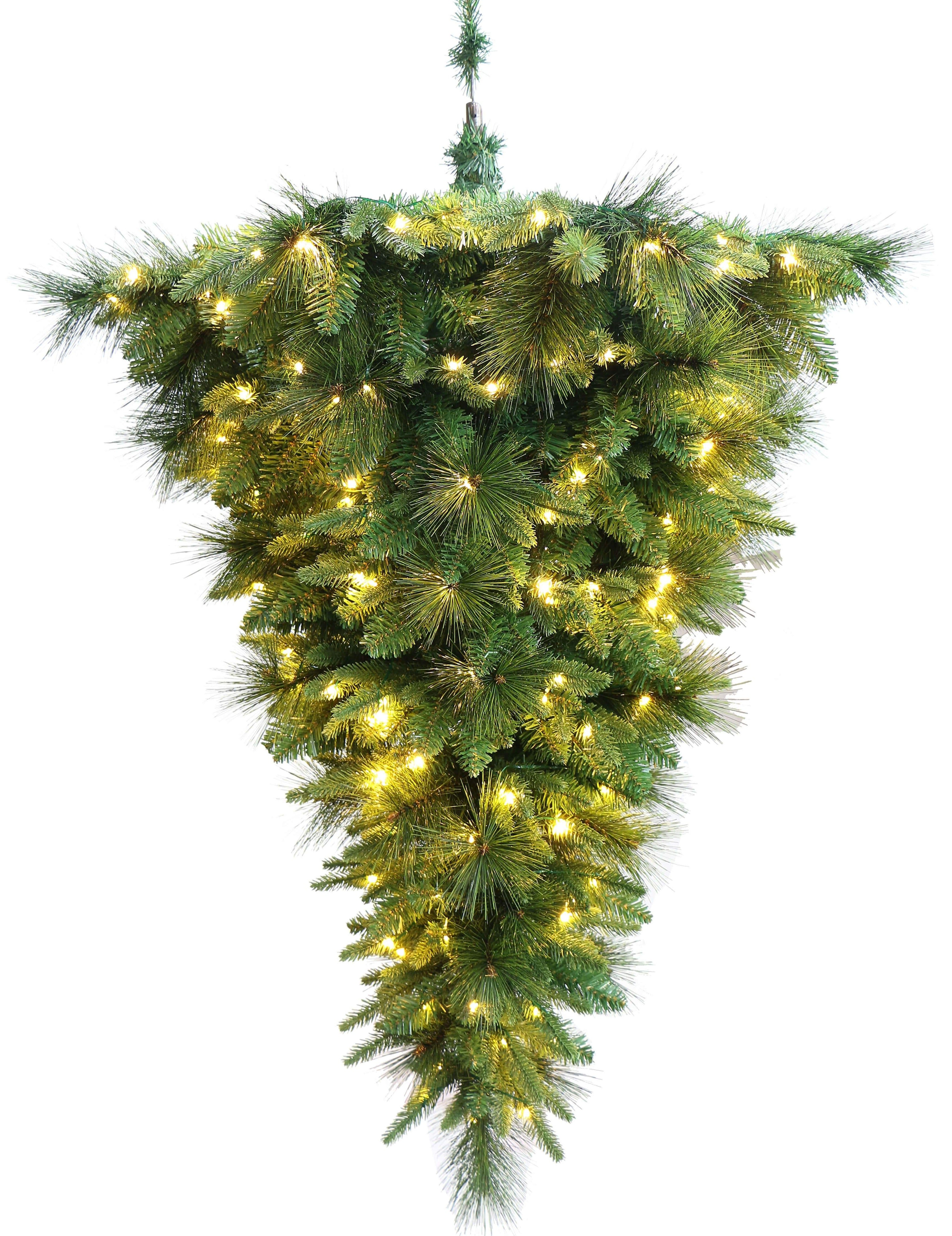 4-Ft National Pine Mix Upside-down Pre-lit Christmas Tree