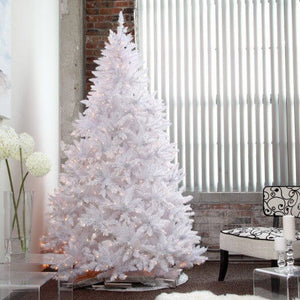 Sparkling White Christmas Tree Pre-lit with Warm-white LED Lights