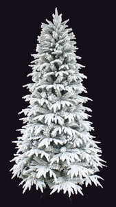 Snowy Forest Spruce Flocked Artificial Christmas Tree Pre-lit