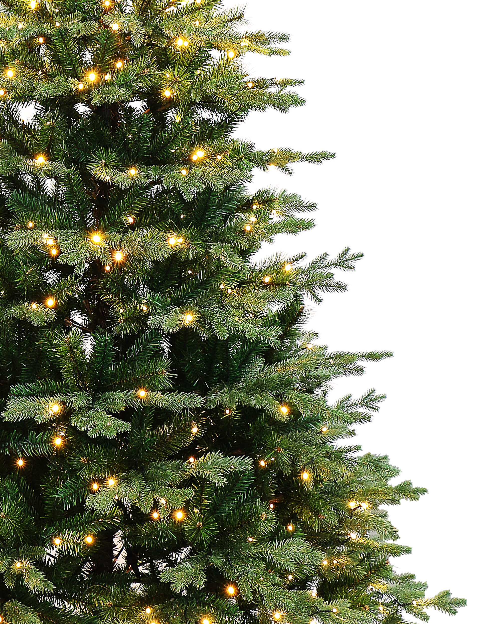 European Balsam Fir Artificial Christmas Tree Pre-lit with Dual Color LED Lights