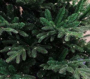 Rocky Mountain Fir Wide Artificial Christmas Tree Pre-lit