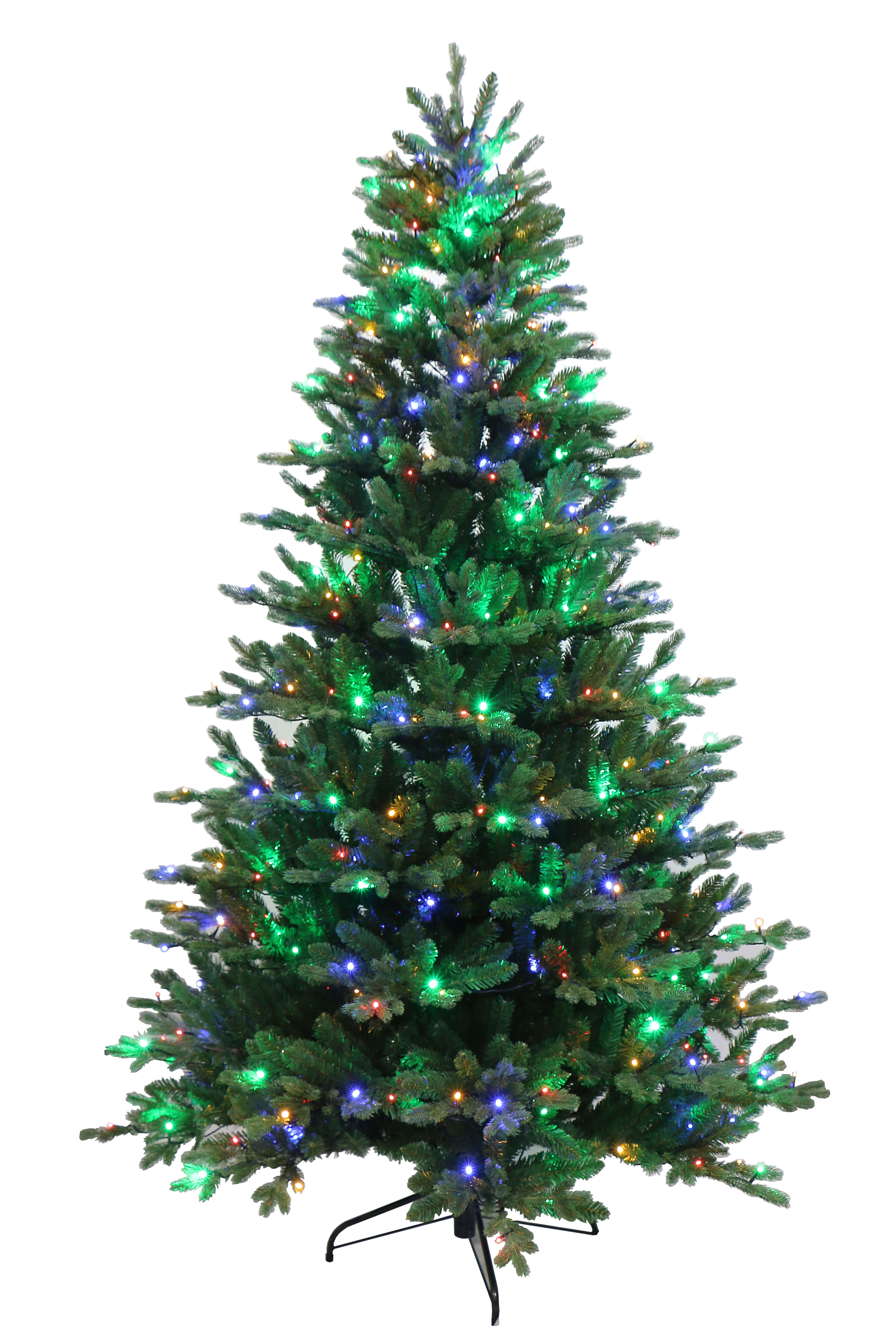 Forest Green Pine Christmas tree Pre-lit with Dual-color LED lights