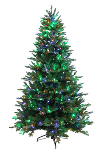 Forest Green Pine Christmas tree Pre-lit with Dual-color LED lights