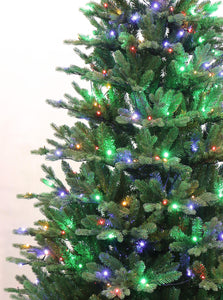 Forest Green Pine Christmas tree Pre-lit with Dual-color LED lights