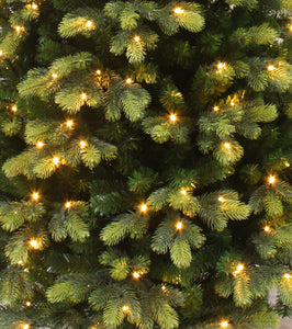 Round Tip Winter Spruce Artificial Christmas Tree Pre-lit LED Light