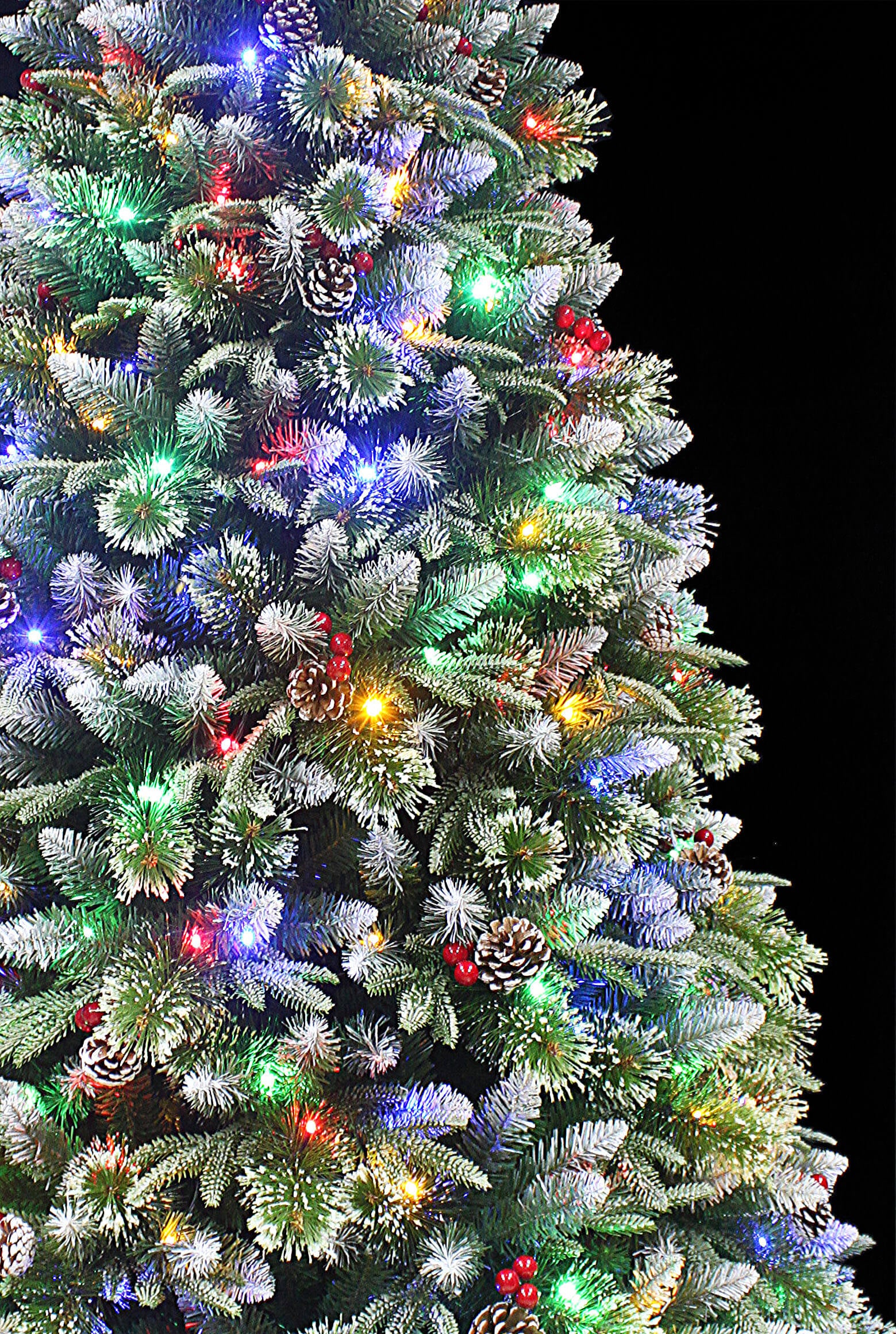Super Dual Flocked Pine Christmas Tree