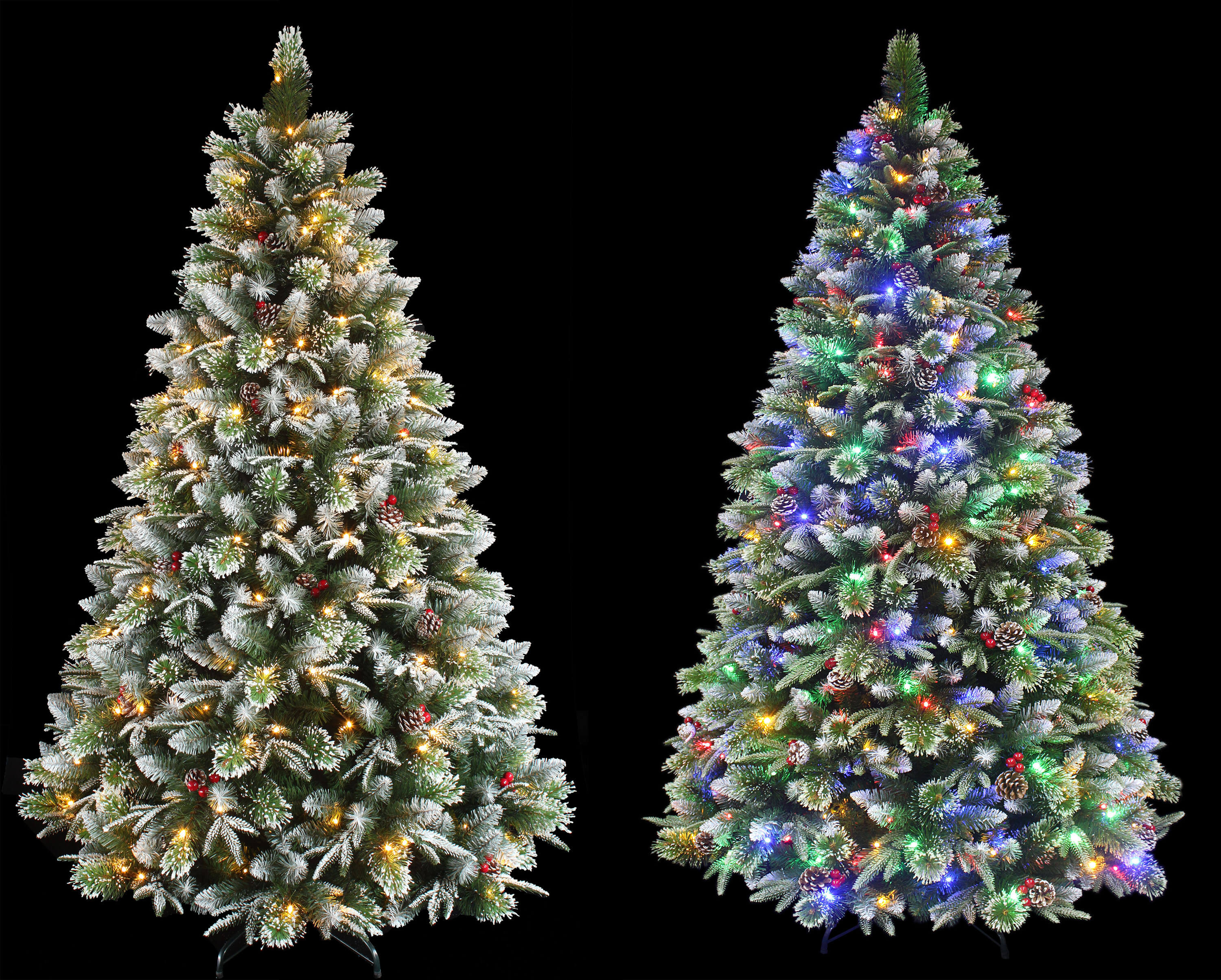 Super Dual Flocked Pine Christmas Tree