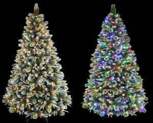 Super Dual Flocked Pine Christmas Tree