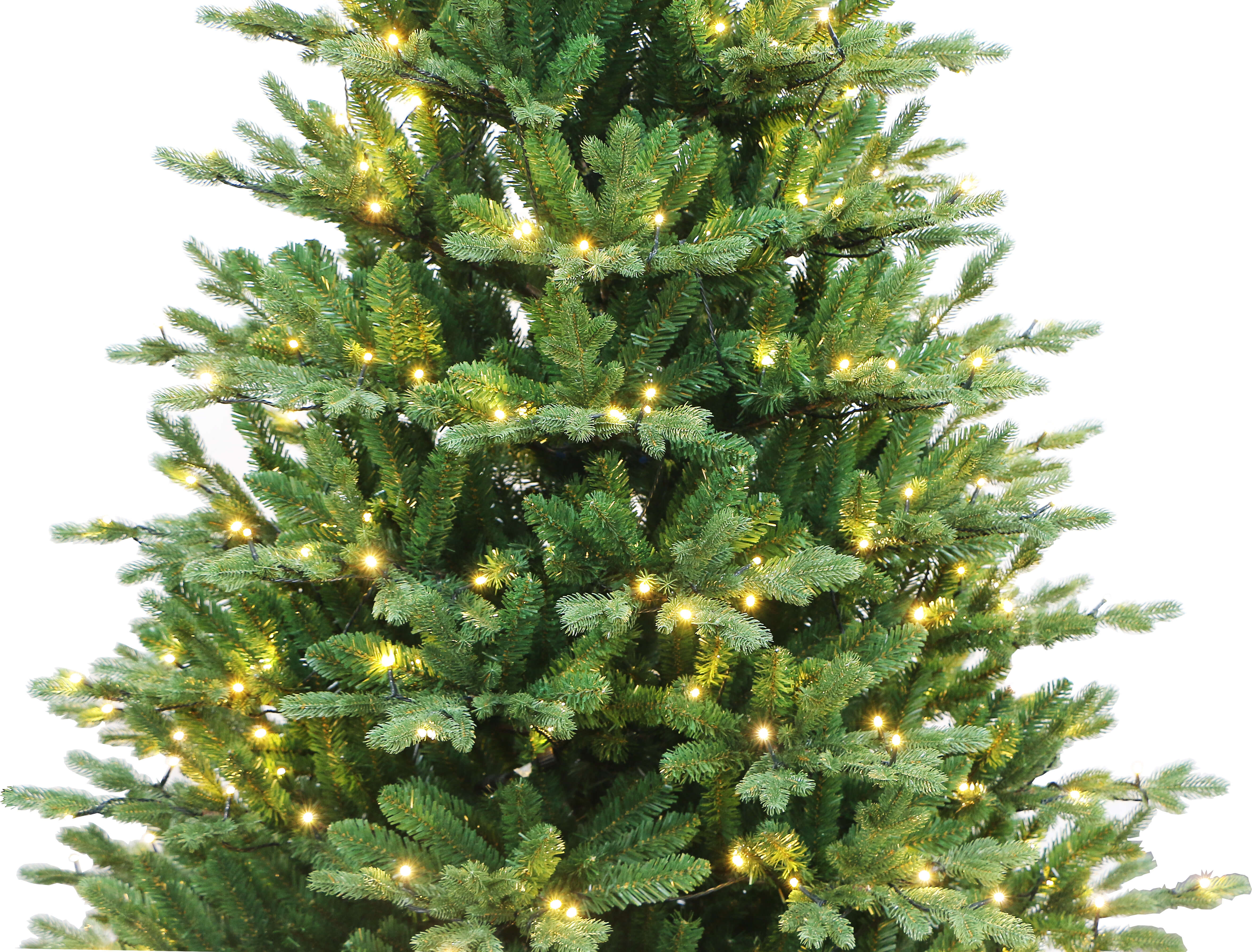 Sparkling Frosted Mix Pine Slim Christmas Tree Pre-lit with Dual Color LED lights