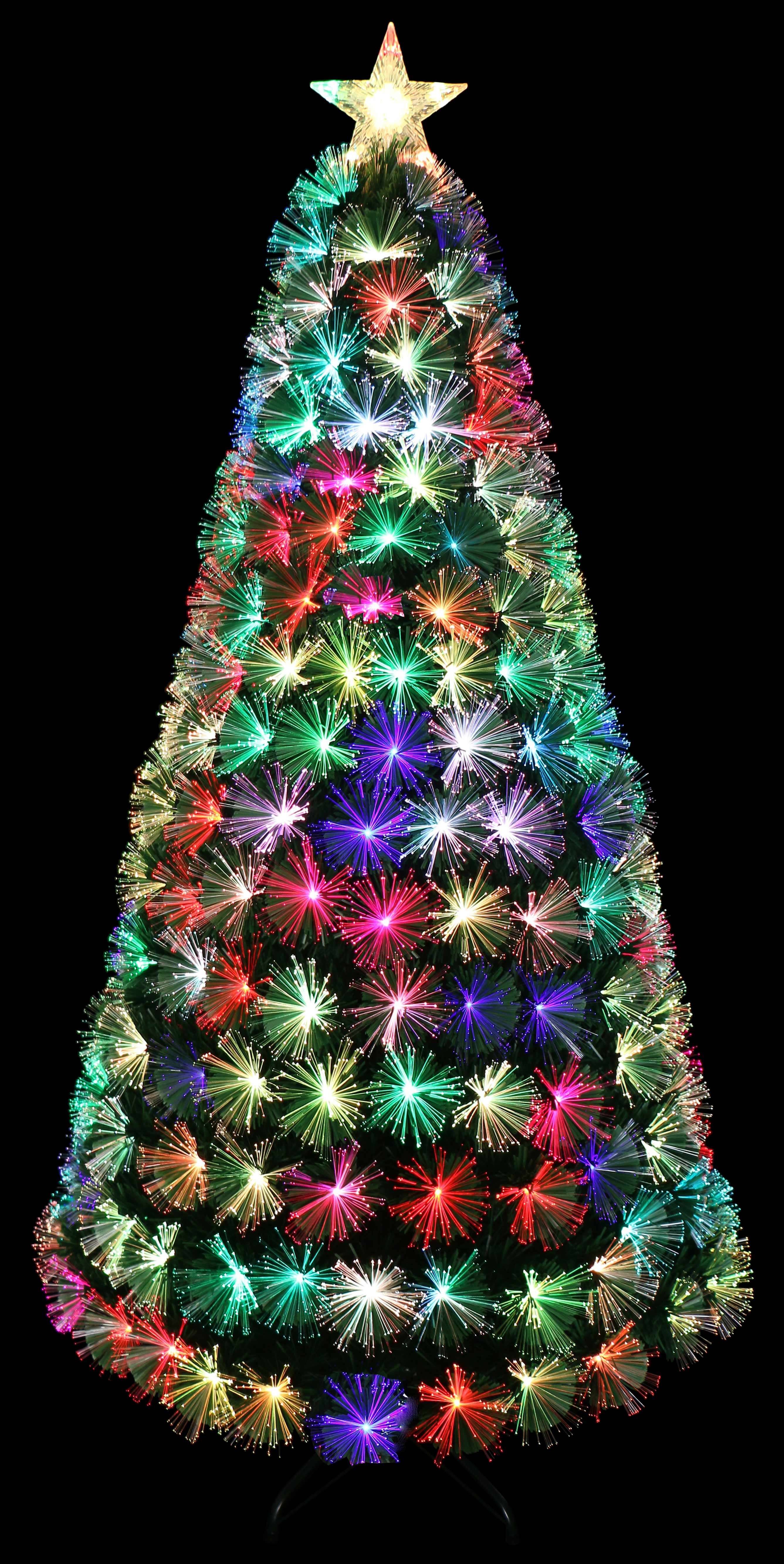 7 Colors Changing LED Fiber Optic Christmas Tree Pre-lit