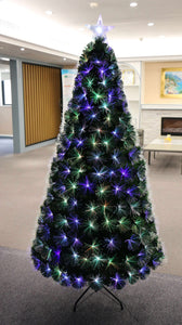 7 Colors Changing LED Fiber Optic Christmas Tree Pre-lit